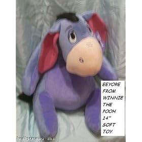 WINNIE THE POOH, EEYORE 14" SOFT TOY
