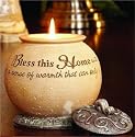 Comfort Candle Bless This Home 3.5" Round Candle with Base #05537