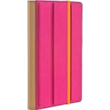 M-Edge Pink Canvas Trip Jacket with Orange Elastic Band for Amazon Kindle Fire