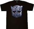 Transformers Mighty Fine Good Heroic Face Black T-shirt Tee