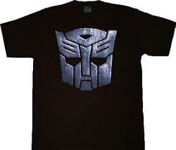 Transformers Mighty Fine Good Heroic Face Black T-shirt Tee