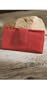 Card Case Leather Wallet, RED, Size 1 SIZE