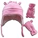 N'Ice Caps Girls Sherpa Lined Micro Fleece Hat and Mitten Set with Ears