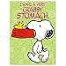 Peanuts Snoopy Crabby Stomach Tin Sign