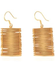 925 Sterling Silver Dangle Girls And Womens Earrings Gold Plated Jewelry