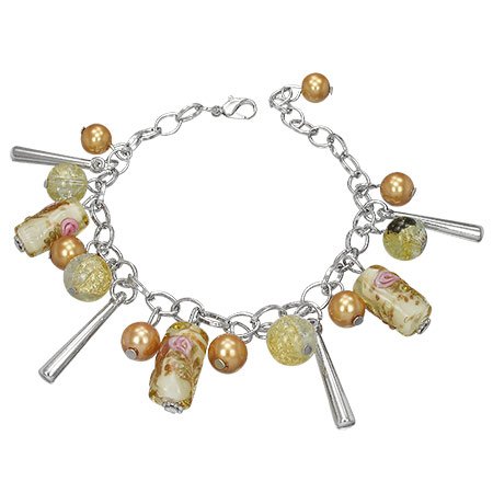 The Stainless Steel Jewellery Shop - Glass Beads Fashion Bracelet