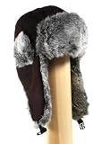 W300 Brown Super soft Wool Trooper Trapper Pilot aviator Hat with Soft Faux Fur for Womens and Mens one size fits up to large head in Black Grey and Brown Reviews 412k0sr0KTL. SL160 W300 Brown Super soft Wool Trooper Trapper Pilot aviator Hat with Soft Faux Fur for Womens and Mens one size fits up to large head in Black Grey and Brown Reviews