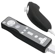 Eforcity Premium 2 Tone Virgin Silicone Skin Case for Nintendo Wii Remote Control & Nunchuk Black / Gray
