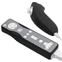 Eforcity Premium 2 Tone Virgin Silicone Skin Case for Nintendo Wii Remote Control & Nunchuk Black / Gray