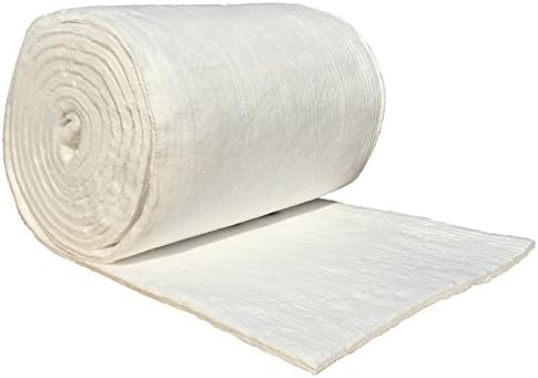 Pizza Oven Ceramic Insulation Fiber Blanket for Gas or Wood fired Pizza Ovens 6 Pound 1 Inch (1" By 24" By 25') 50 Sq Ft. 2400 Degree Cerablanket By Morgan Made in the USA Like Kaowool