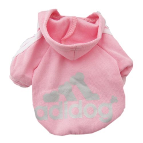 Zehui Pet Dog Cat Sweater Puppy T Shirt Warm Hoodies Coat Clothes, Pink, Medium