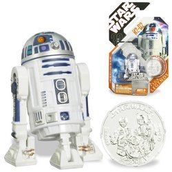 R2-D2 w/ Coin Star Wars w/ Coin Saga Legends Wave 1 30th Anniversary 2007
