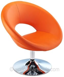Faro Fauteuil pivotant design Orange: Cuisine & Maison