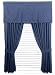 Solid Blue Denim Drapery Pair / 4-pc Curtains Set Image