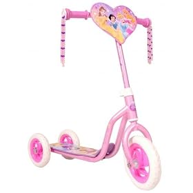 Girls Pink Disney Princess 8" Tri-Scooter for Kids Aged 3-5 Years Old.