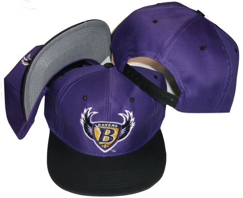 Baltimore Ravens Two Tone Plastic Snapback Adjustable Snap Back Hat / Cap