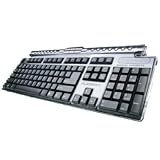 Samsung Pleomax - Crystal Multimedia Keyboard - Clavier multimedia noir - 2 Ports USB - PS/2 USB - PKB-7000XB