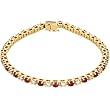 14K Yellow Gold Ruby and Diamond Bracelet