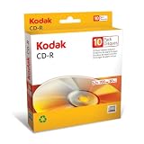 Kodak 20111 CD-R 80 (10 Pack Paper Box with 10 Sleeves)