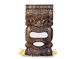 CARVED TIKI MASK - 18 BROWN - HAWAIIAN TRADITION