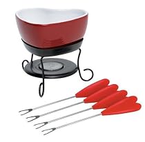 Trudeau Heart Shaped Choc. Fondue Set