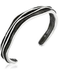 Zina Sterling Silver Thin Waves Cuff Bracelet, 7"