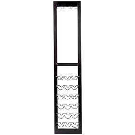 Leaning Wine Tower, 72.5Hx11W, BLACK