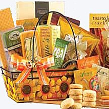 Sizzling Sunflowers Garden of Treats - Gourmet Food Gift Basket by ArtofAppreciation.com