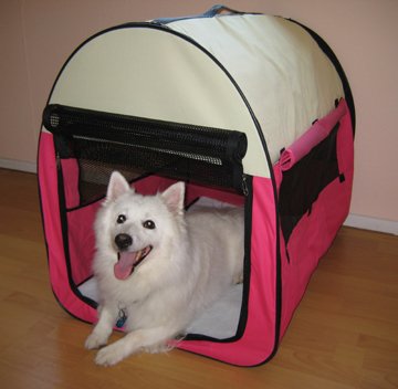 Hot Pink - Designer Portable Pet Home Carrier Provides Shelter Anywhere Pet Goes - Large