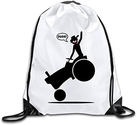 Hi Dude Funny Tractor Farmer Drawstring Backpack Bag Gym Sack