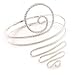 Silver Plated Textured 'Spiral' Upper Arm Bracelet Armlet