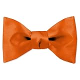 Burnt Orange by Elite orange silk freestyle bowties