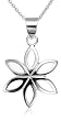 Sterling Silver Girl's Open Flower Pendant, 13-15