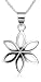 Sterling Silver Girl's Open Flower Pendant, 13-15