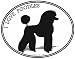 poodle36 - I LOVE POODLES Dog Oval DecalSticker Can be