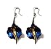 Titanium Collection Certified Genuine Honey Amber and Sterling Silver Flower Earrings