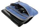 412kTxXfHQL. SL160  rooCASE Netbook Neoprene Sleeve Case for Dell Inspiron iM1012 687IBU Mini 1012 10.1 Inch Netbook Ice Blue (Invisible Zipper Tri Pocket   Blue)