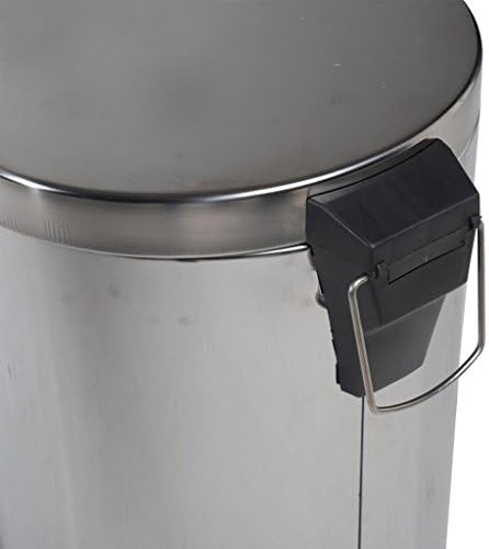 LOHAS Home Round Step Trash Can / Dust Bin, Recycling Trash Can, Stainless Steel Dust Bin with Lid, Trash Can with Lid, 12-liter / 3.2 Gallon
