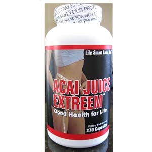 ACAI Juice Extreem -270 CAPSULES 100% PURE, 4 times MORE potent for each MG ACAI Berry Natural Nutrition, Energy and also used for Weight Loss Detox Diet , 1300 Mg