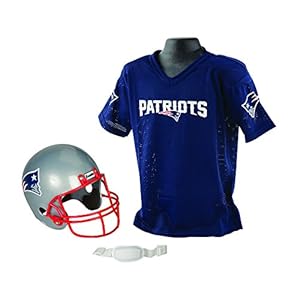 Franklin Sports NFL New England Patriots Replica Youth Helmet and Jersey Set