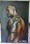 Dwayne Johnson The Rock POSTER 23.5 x 34 showing his tattoos Samoan wrestling star (poster sent from USA in PVC pipe)