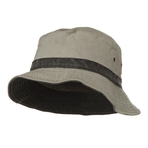 Reversible Washed Bucket Hat-Putty Black W13S43F