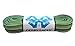 Derby Laces Striped - Flat, 10mm Wide, for Boots, Skates, Roller Derby, and Hockey Skates (Black and Lime Green, 72 Inch / 183 cm)