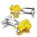 Men's 2PCS Rhodium Plated Cufflinks Silver Yellow Submarine Shirt Wedding Business 1 Pair Set Unique
