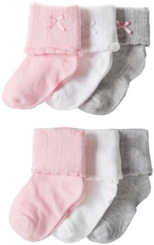 Carter's Baby-Girls Newborn F12 6 Pack Scalloped Dress Booties