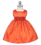 New Sleeveless Dress with Rolled Flower Waistband (10 Assorted Colors) 6M to 24M
