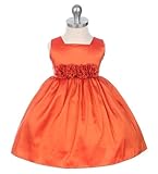 New Sleeveless Dress with Rolled Flower Waistband (10 Assorted Colors) 6M to 24M