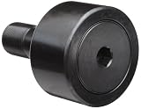 McGill CF1/2N SB Cam Follower, Standard Stud, Sealed/Hex Hole, Inch, Steel, 1/2" Roller Diameter, 11/32" Roller Width, 1/2" Stud Length, #10 Thread Size, 7/8" Overall Length, 0.190" Stud Diameter