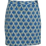 EP Pro 19 Inch Stretch Cotton Sateen Medallion Print Skort (COLOR: Blue/Yellow, WOMENS SIZE:6)