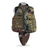US Army Bullet Proof Body Armor Vest External, Molle, Side, Neck and Groin Level 3A Protection Size M